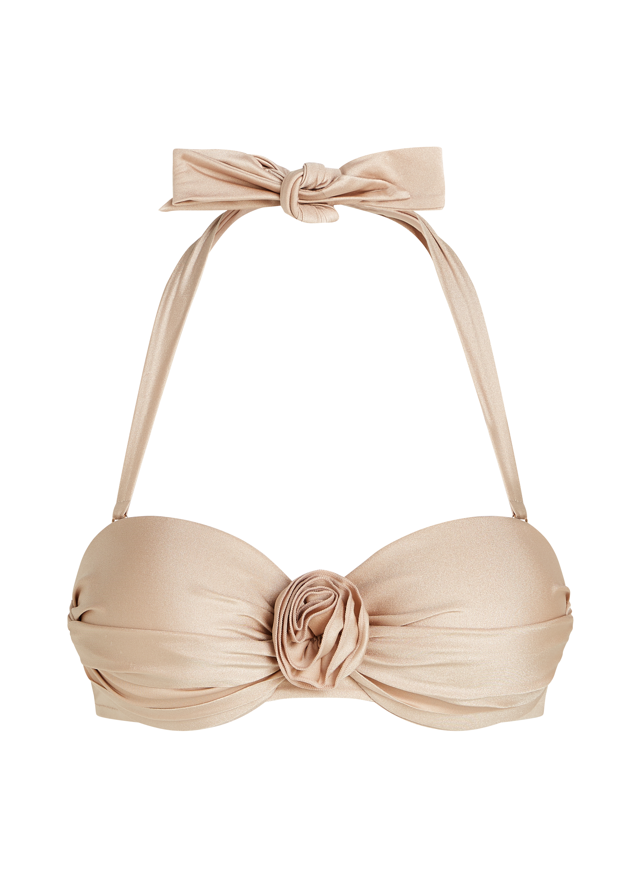 Haut de bikini bandeau Lima, Beige, main