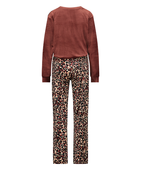Ensemble de pyjama velours, marron
