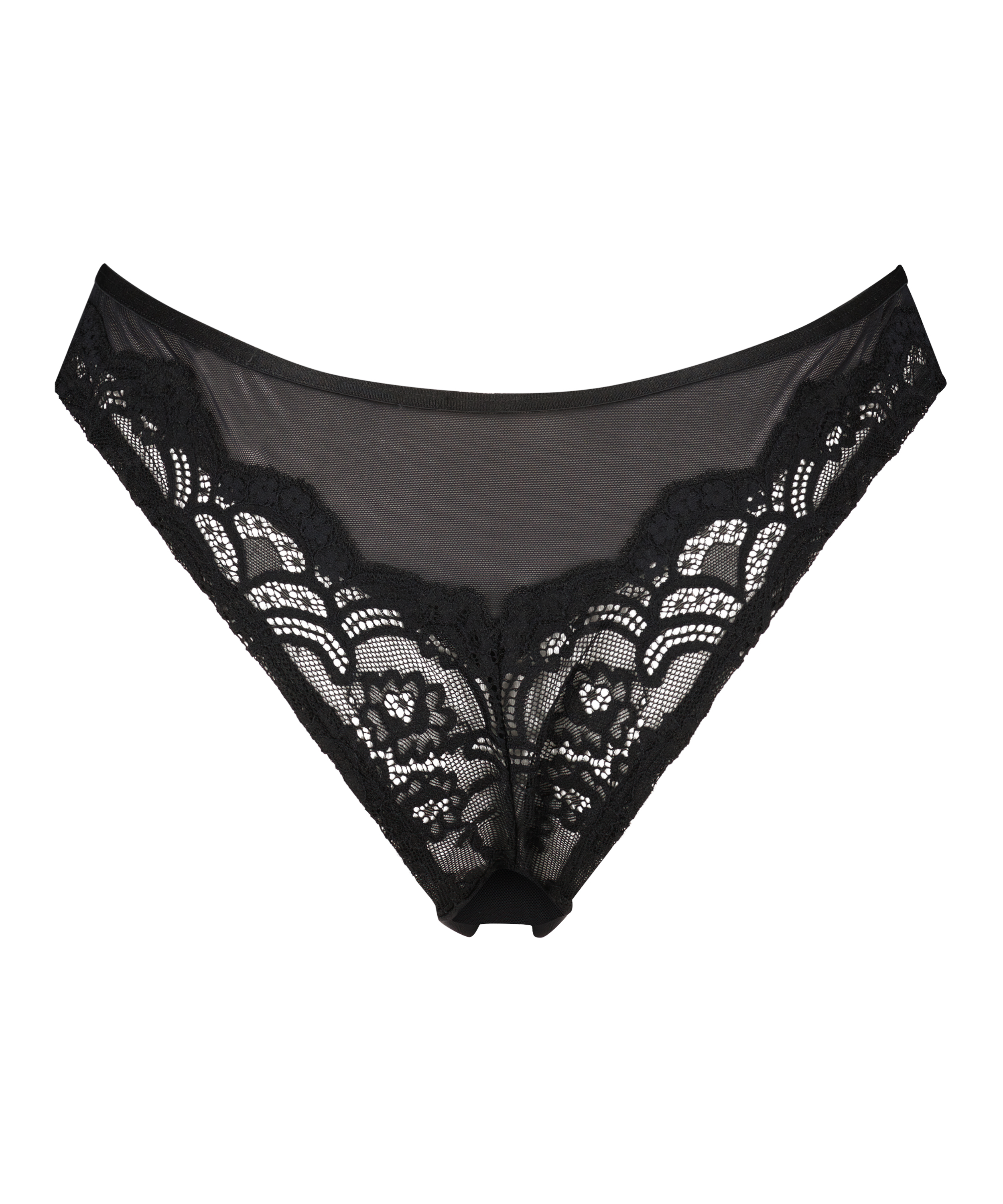 Slip br&eacute;silien &eacute;chancr&eacute; Arla, Noir, main