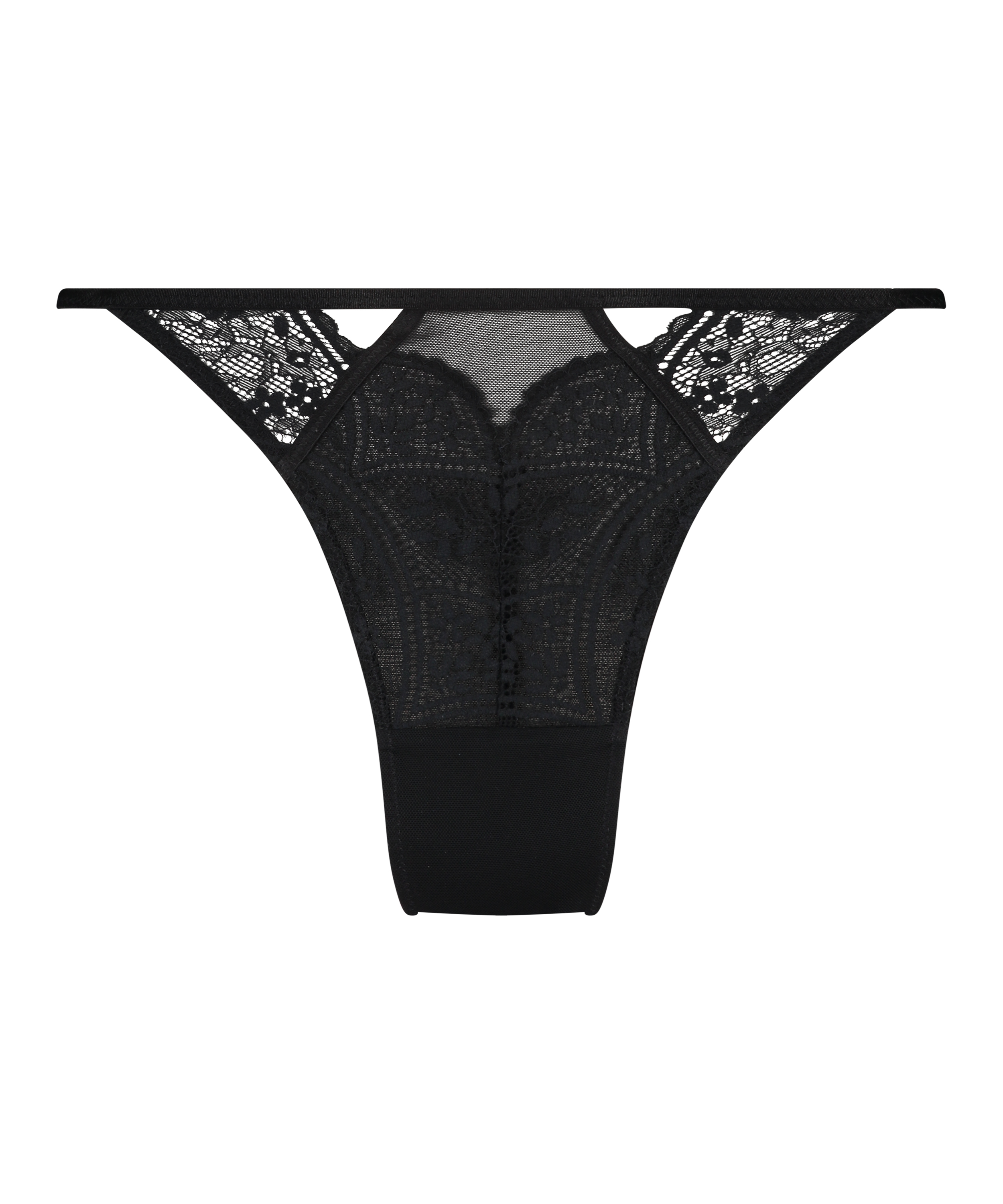 Slip brésilien Sandra, Noir, main