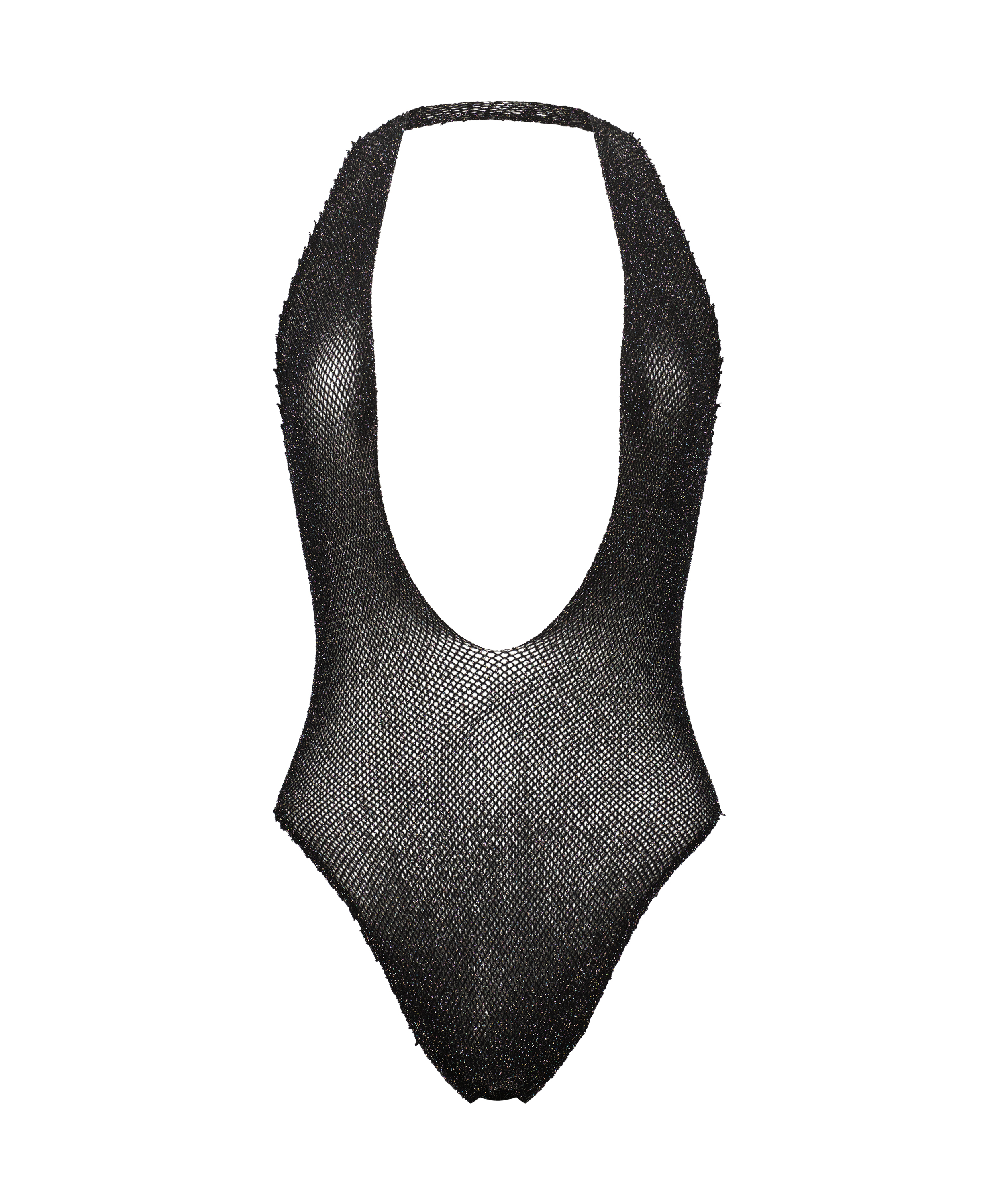 Body en lurex, Noir, main