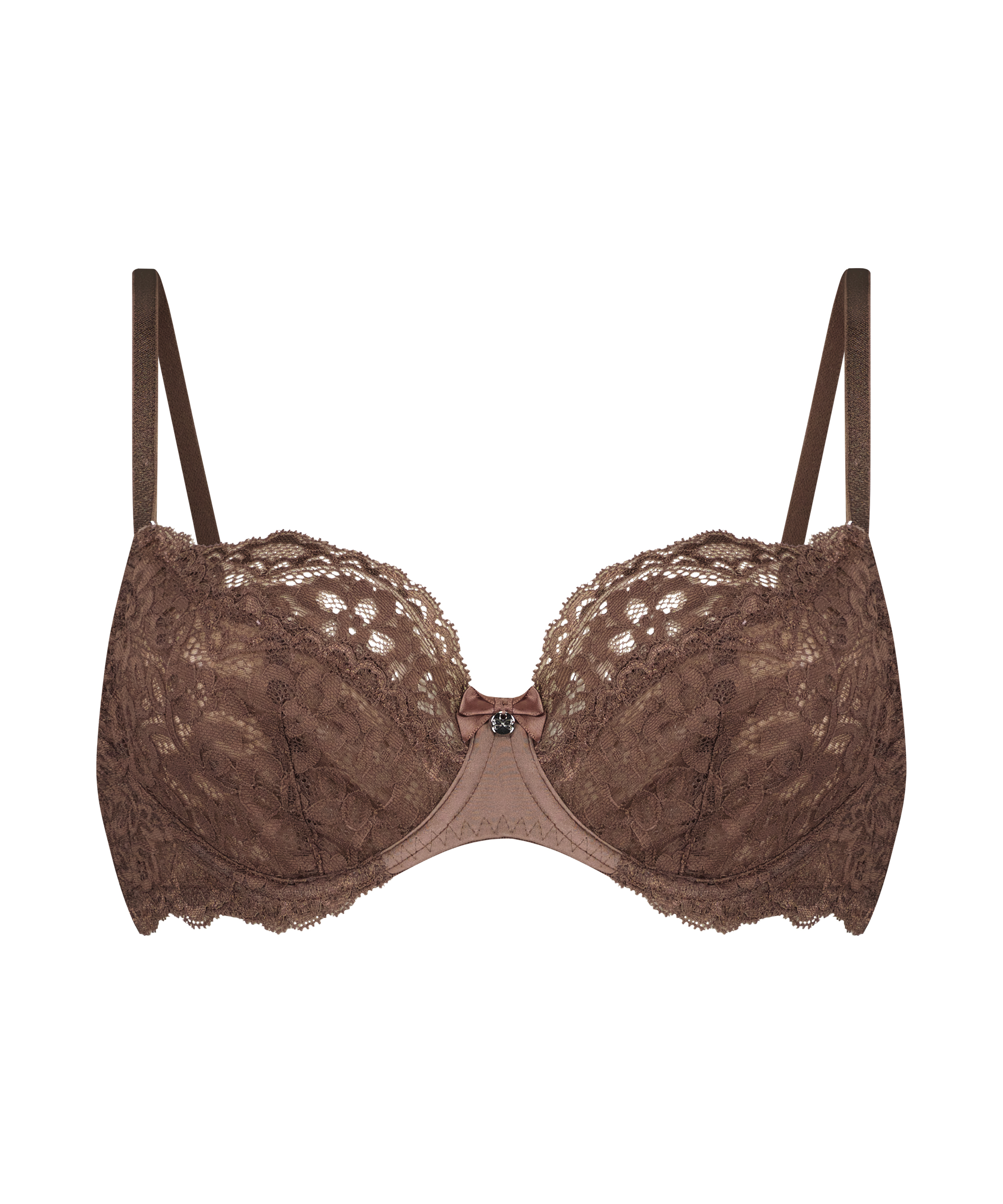 Soutien-gorge à armatures non-préformé Marine, Marron, main
