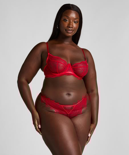 Soutien-gorge non-rembourr&eacute; &agrave; armatures Isabelle, Rouge