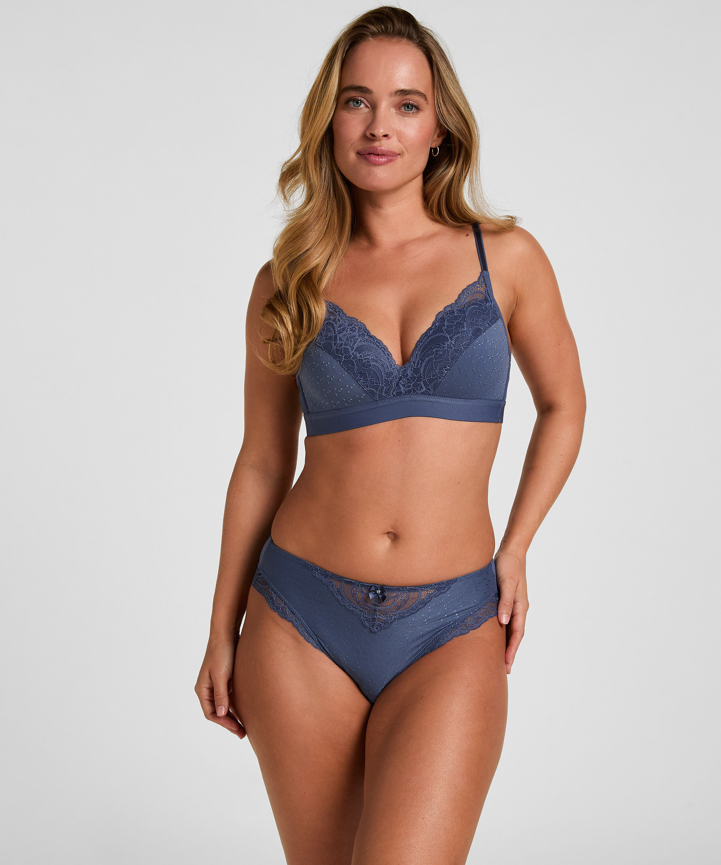 Slip taille haute Sophie, Bleu Slip taille haute Sophie, Bleu