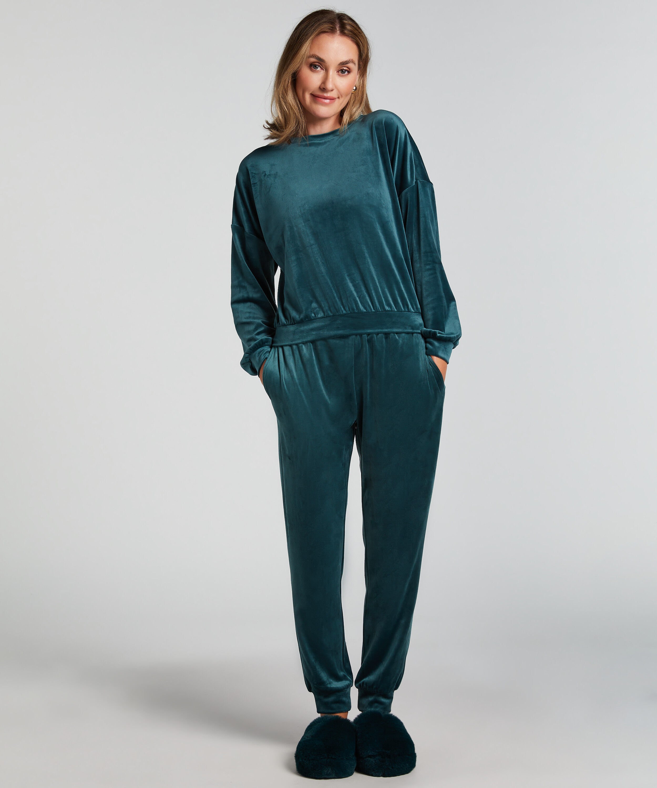 Pantalon de jogging Velours, Vert