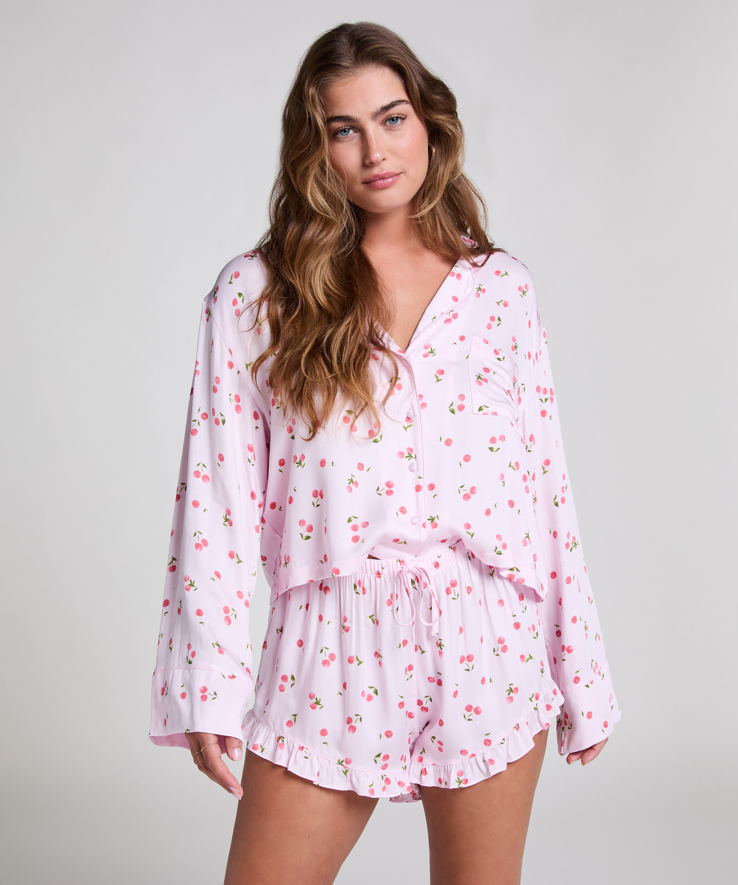 Short de pyjama, Rose, main
