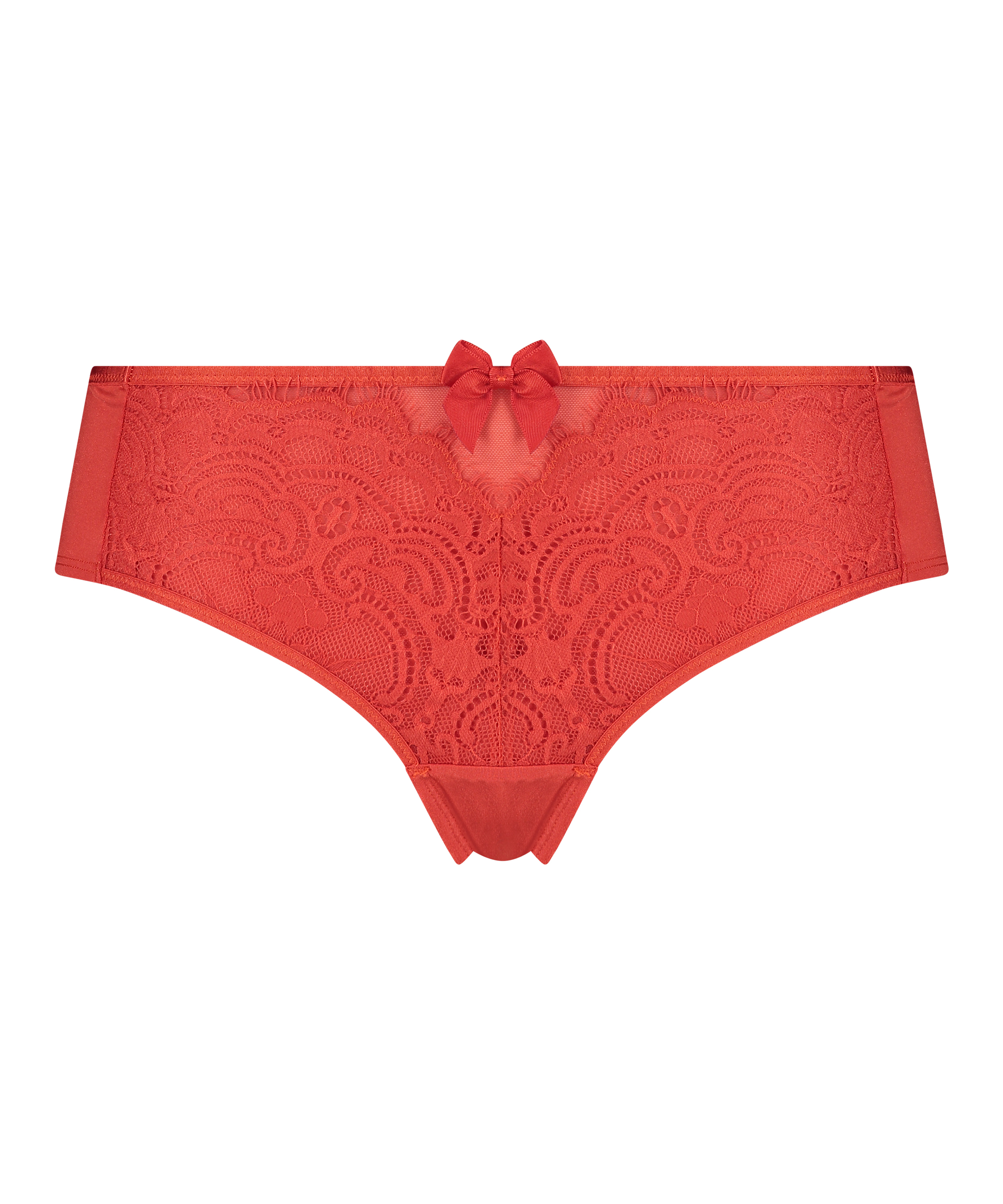 Slip brésilien avec dos ouvert Kat, Rouge, main