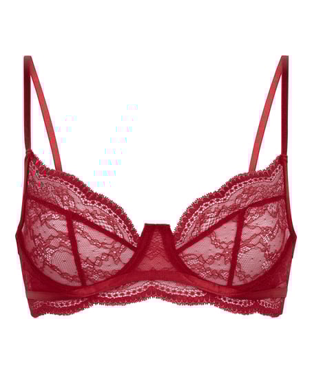 Soutien-gorge non-rembourr&eacute; &agrave; armatures Isabelle, Rouge