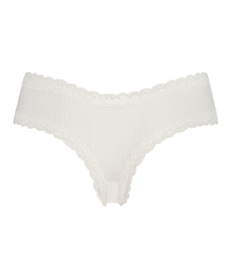 Slip brésilien V-shape Mesh, Blanc