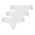 Lot de 3 Slip brésilien Invisible Lace Back, Blanc