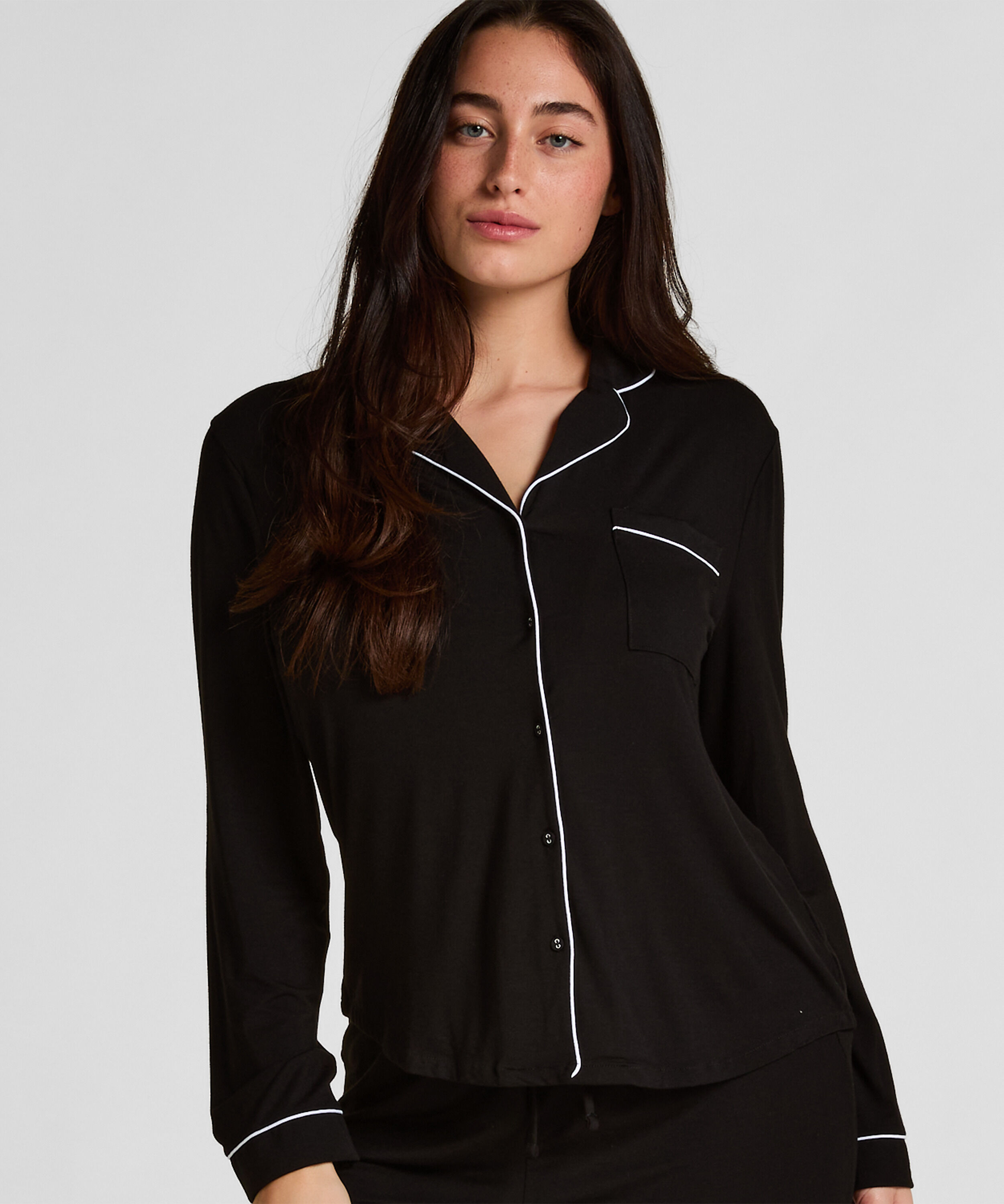 Veste à manches longues en jersey Essential, Noir