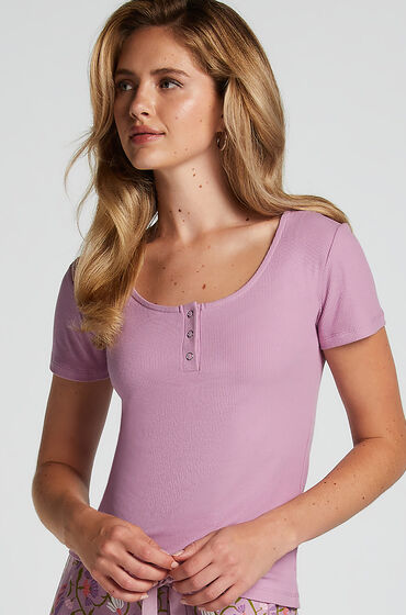 Hunkemöller Haut de pyjama Henley Violet
