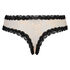 Slip br&eacute;silien V-shape Floral Mesh, Rose