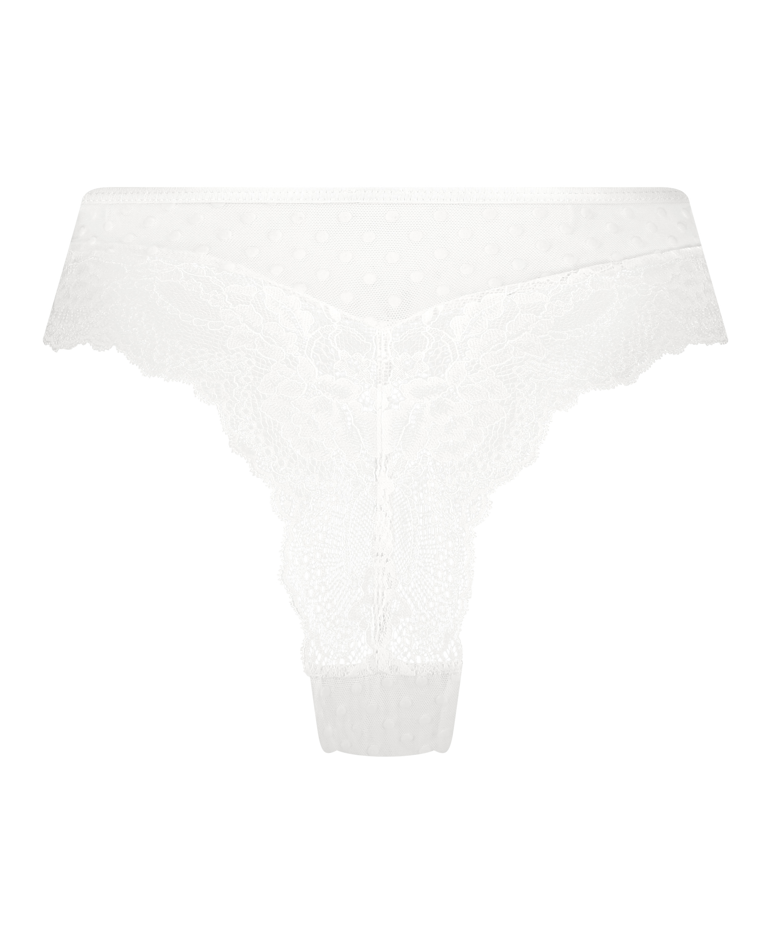 Slip brésilien Tonia, Blanc, main