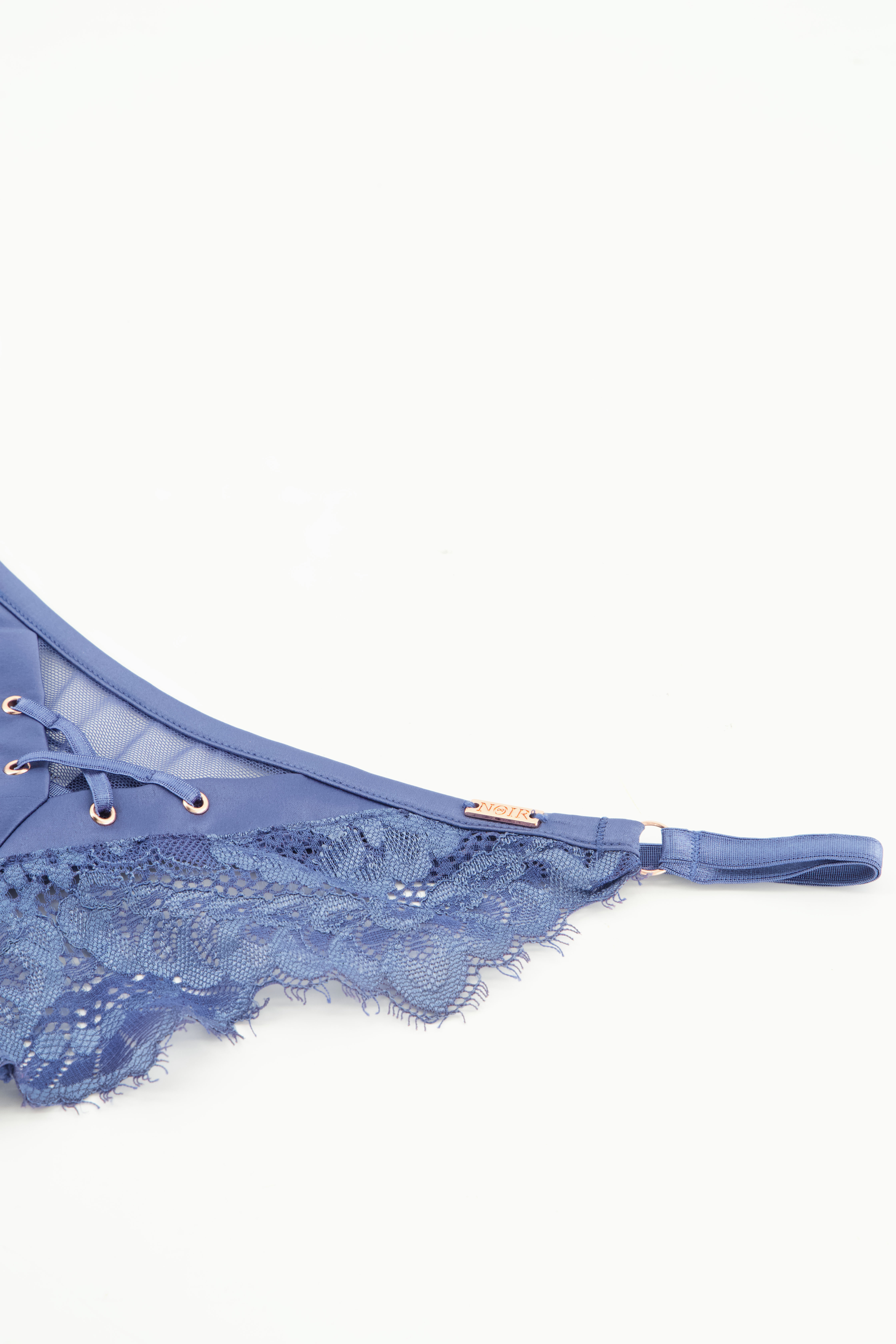 Tanga taille haute Daan, Bleu, main