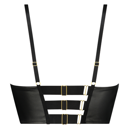 Soutien-gorge à armatures push-up préformé longline Talia, Noir