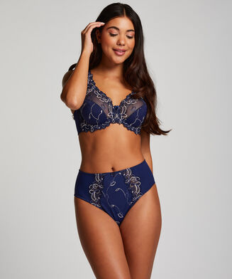 Slip taille haute Diva, Bleu