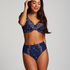 Slip taille haute Diva, Bleu