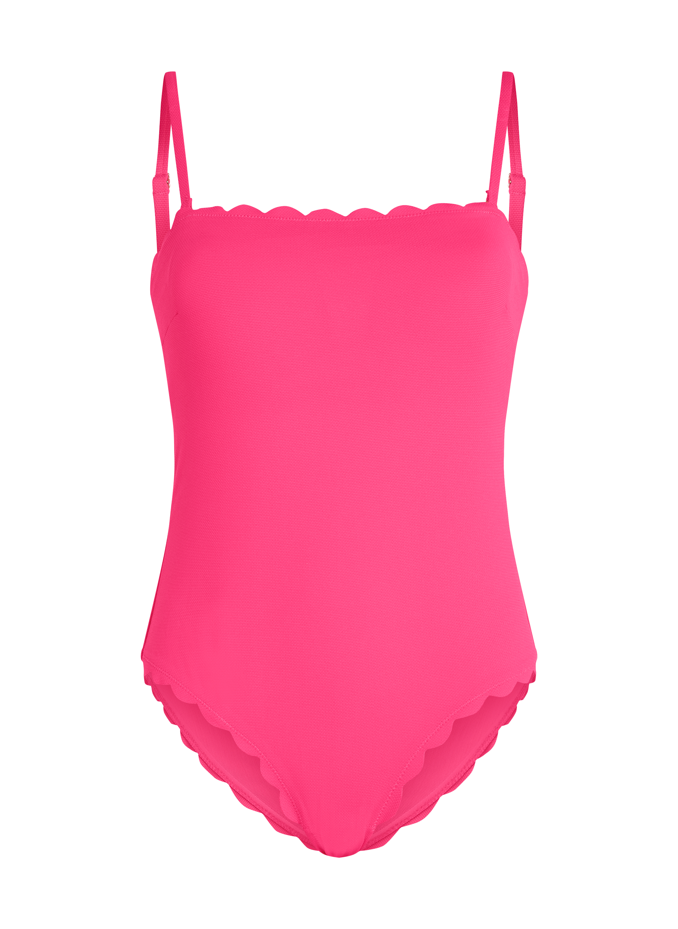 Maillot de bain Bandeau Scallop, Rose, main