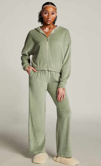 Pantalon de pyjama velours, Vert