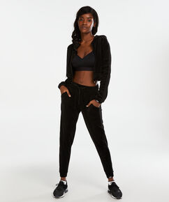 Pantalon de sport Velours HKMX, Noir