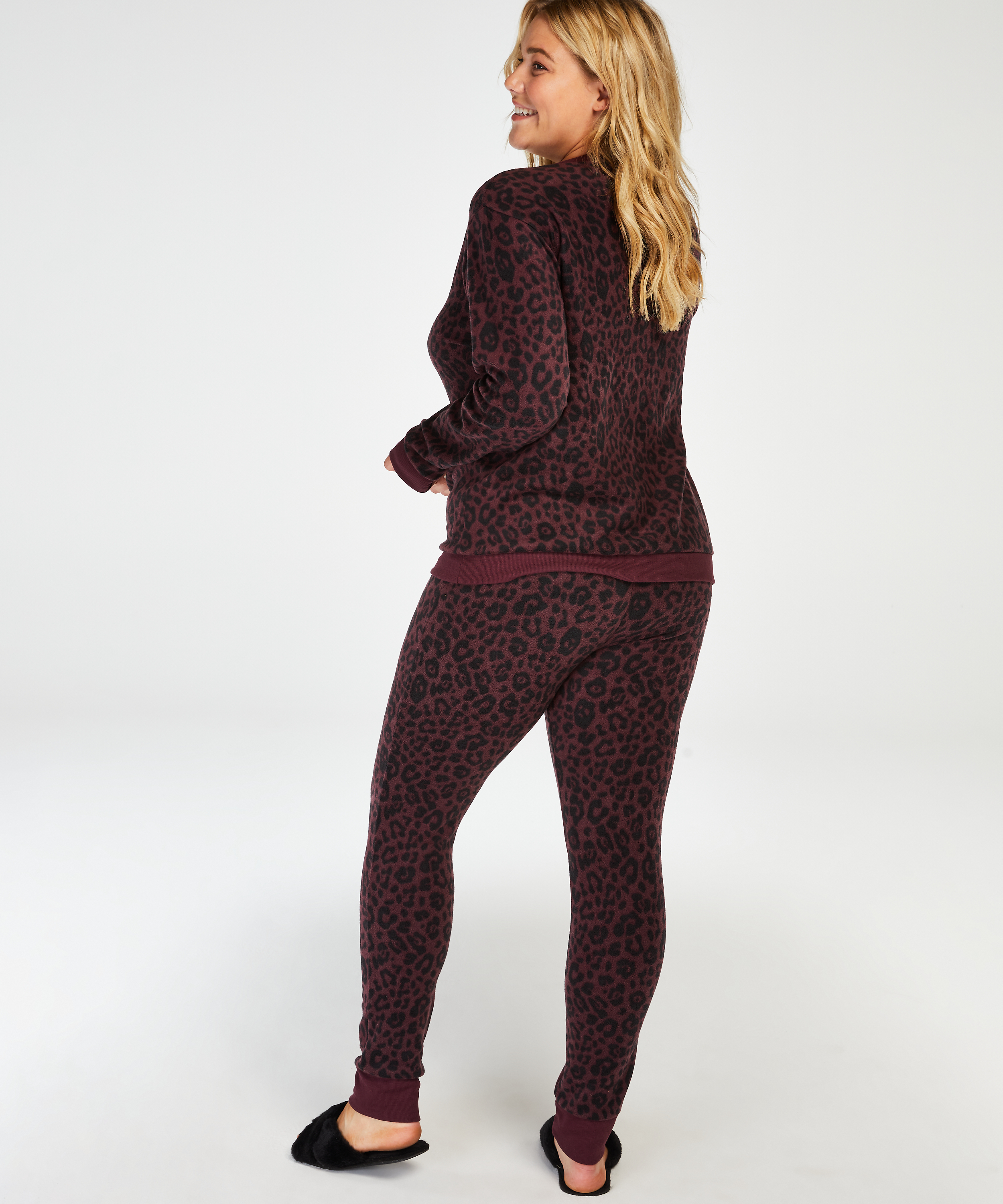 leggings en micro-polaire, Rouge, main