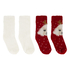 Lot de 2 Paires de Chaussettes Cosy, Rouge