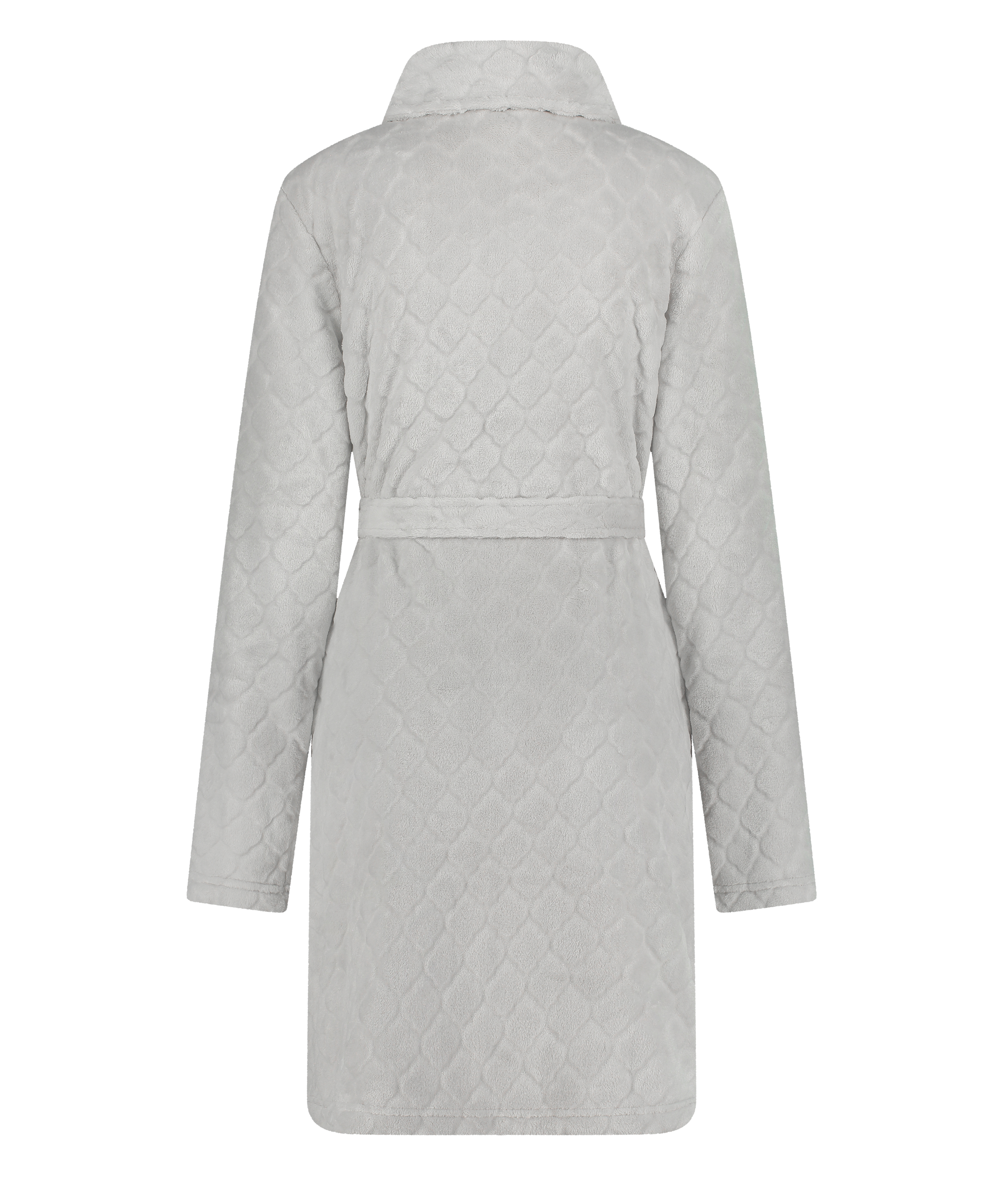 Peignoir Zip Fleece, Gris, main