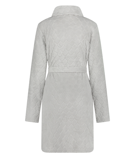 Peignoir Zip Fleece, Gris