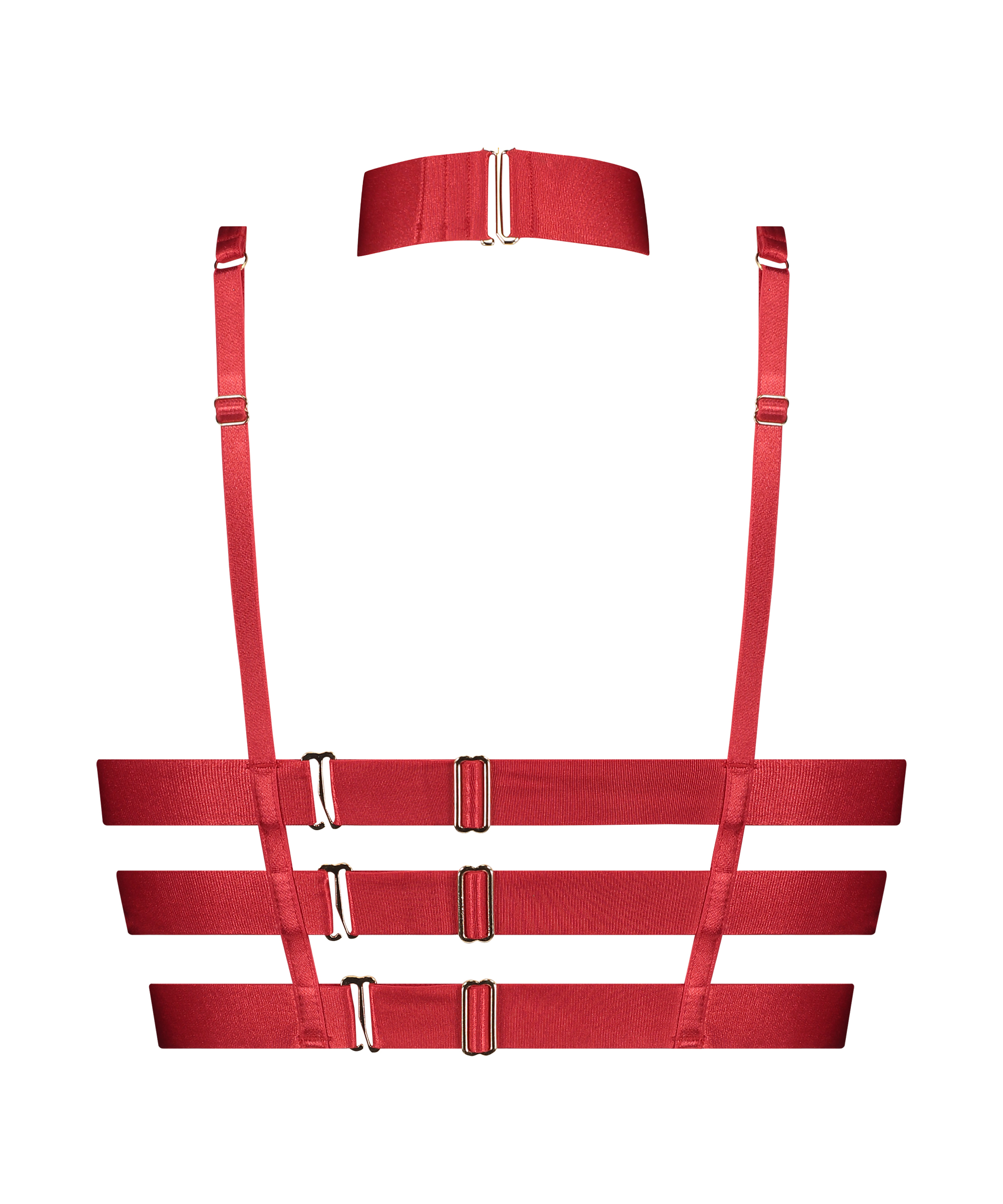 Soutien-gorge bustier non-rembourré à armatures Clementine, Rouge, main