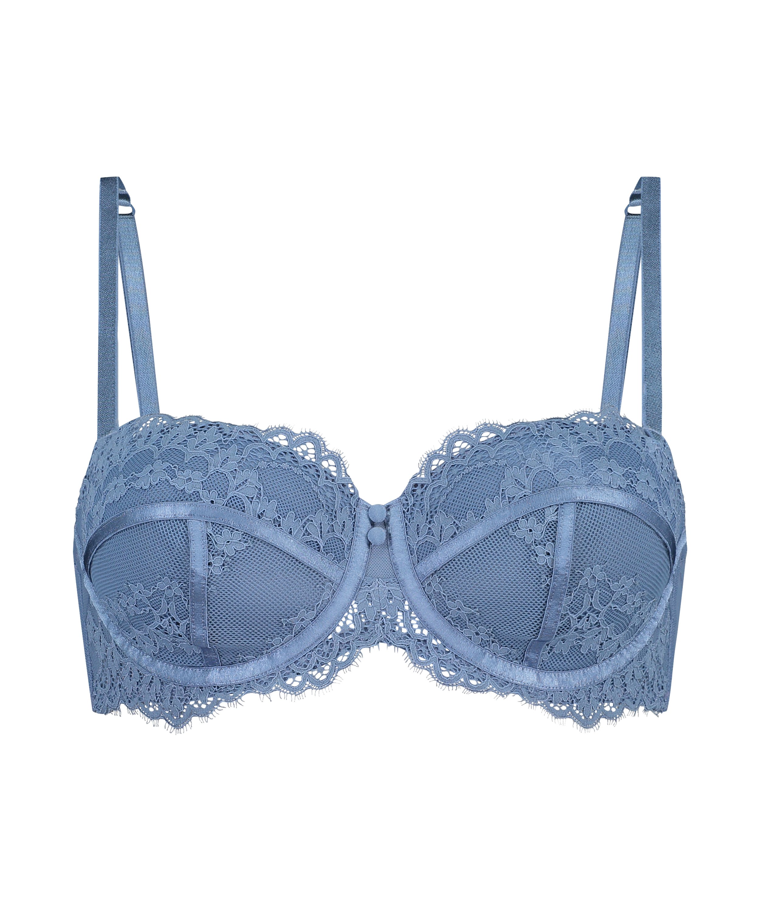 Soutien-gorge à armatures préformé sans bretelles Daisy, Bleu, main