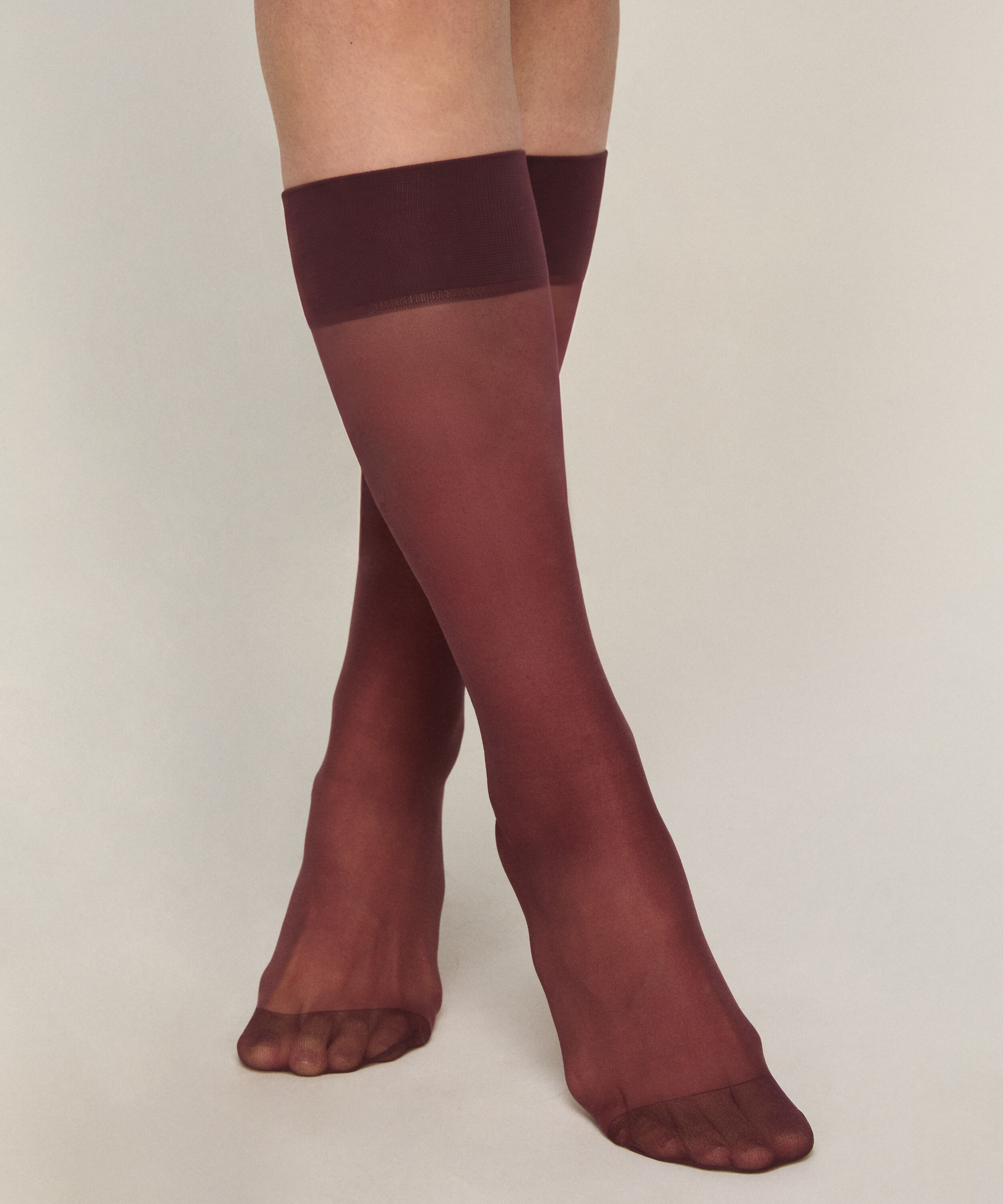 Chaussettes Sheer Back Seam, Violet