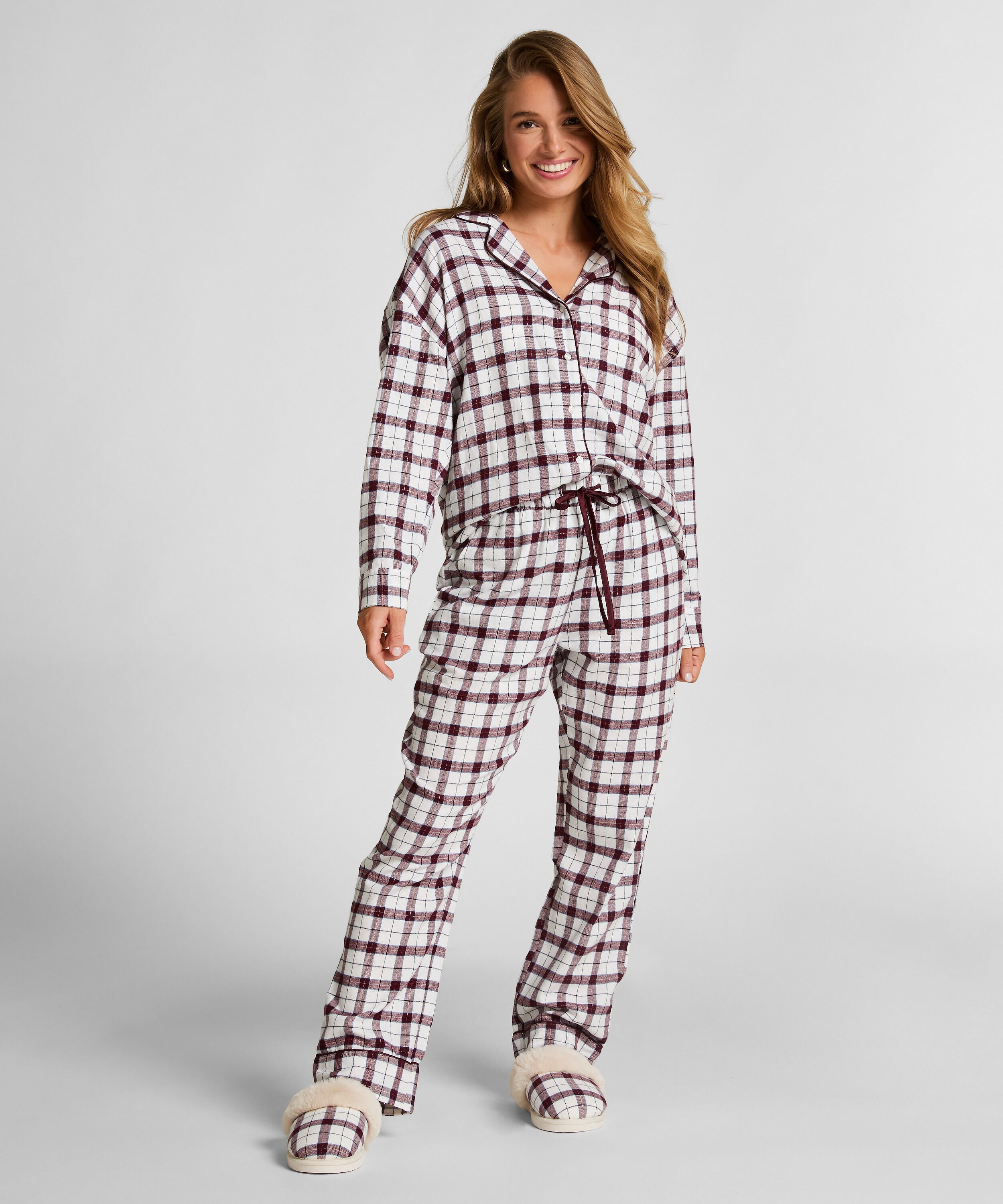 Pantalon de Pyjama Flanel, Blanc Pantalon de Pyjama Flanel, Blanc
