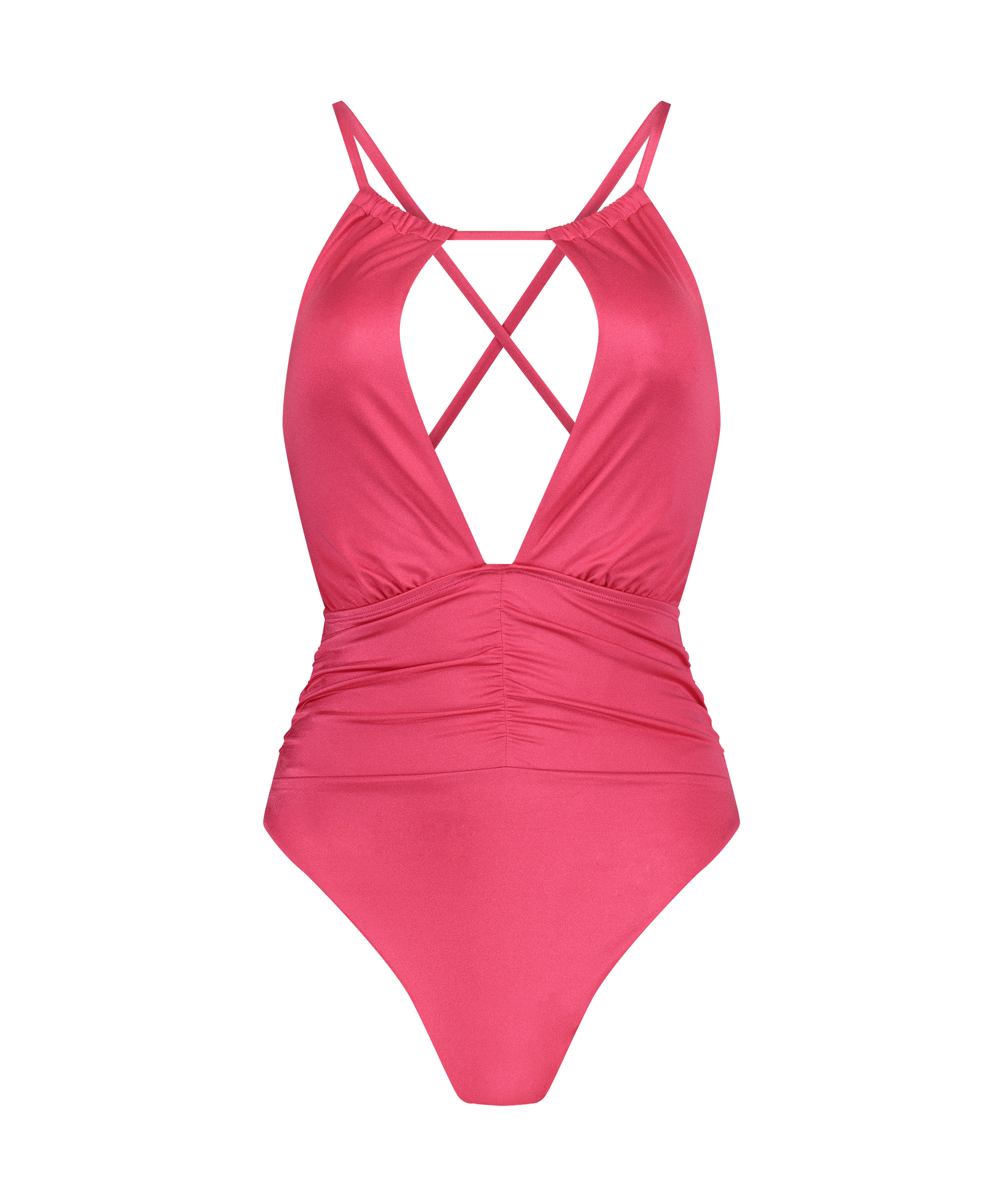 Maillot de bain échancré Grenada, Rose, main