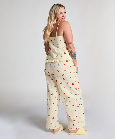 Pantalon tiss&eacute;, Jaune