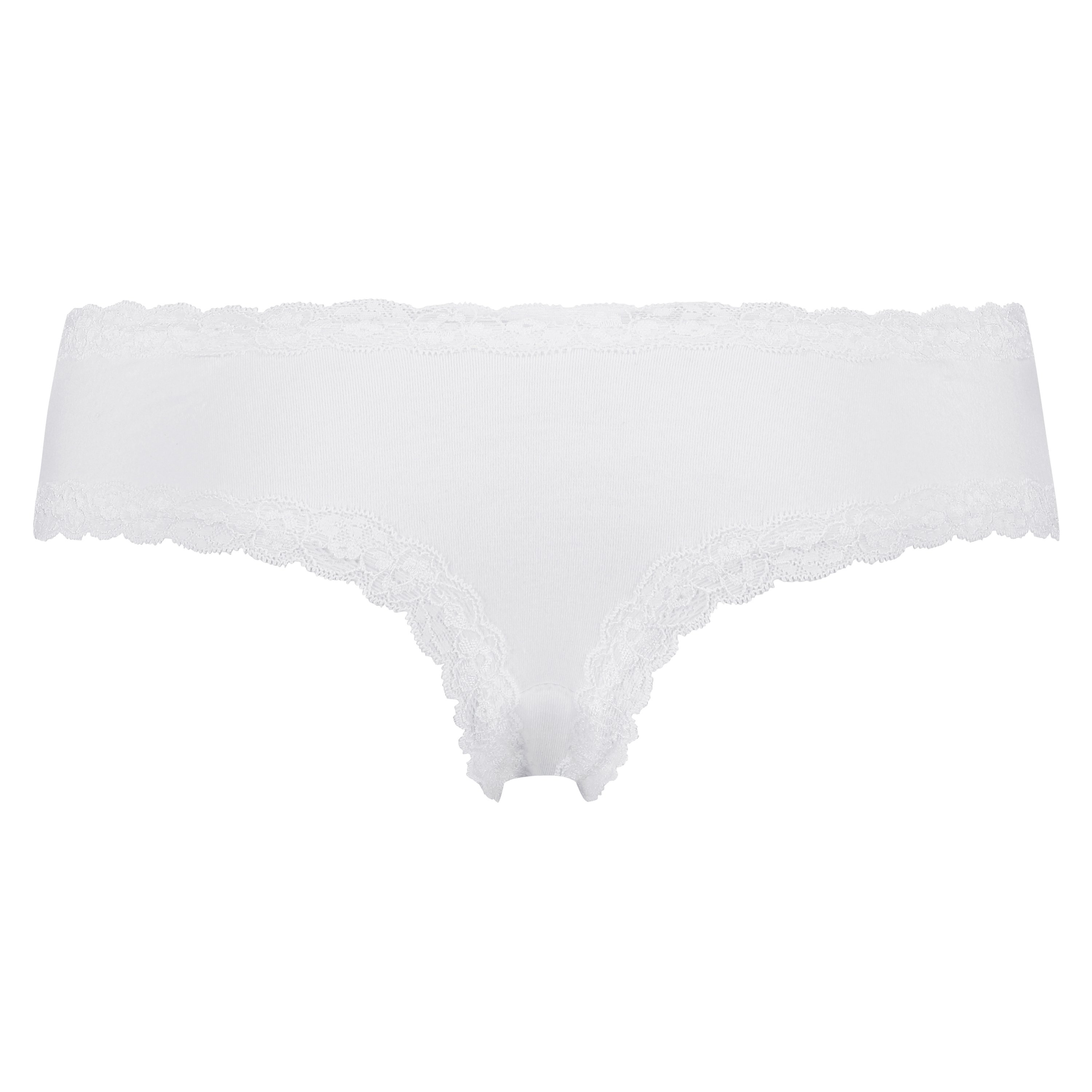 Slip brésilien V-shape, Blanc, main
