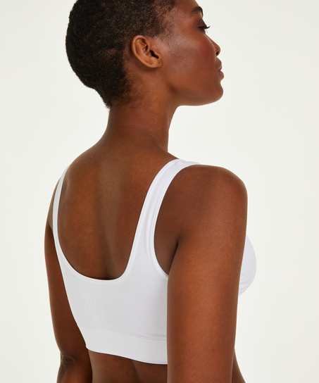 Top basic sans coutures, Blanc