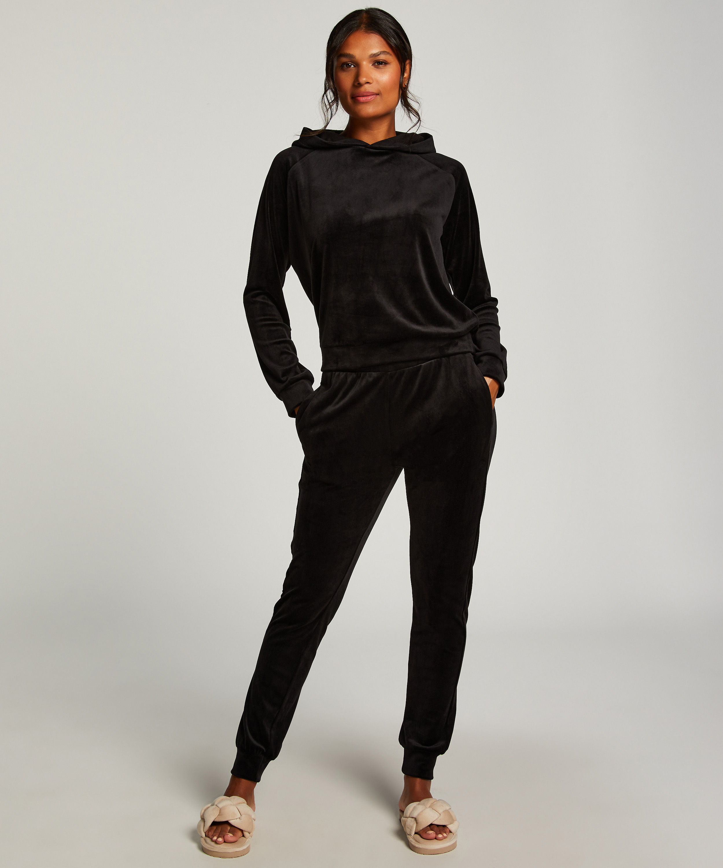 Tall Pantalon de jogging Velours, Noir, main
