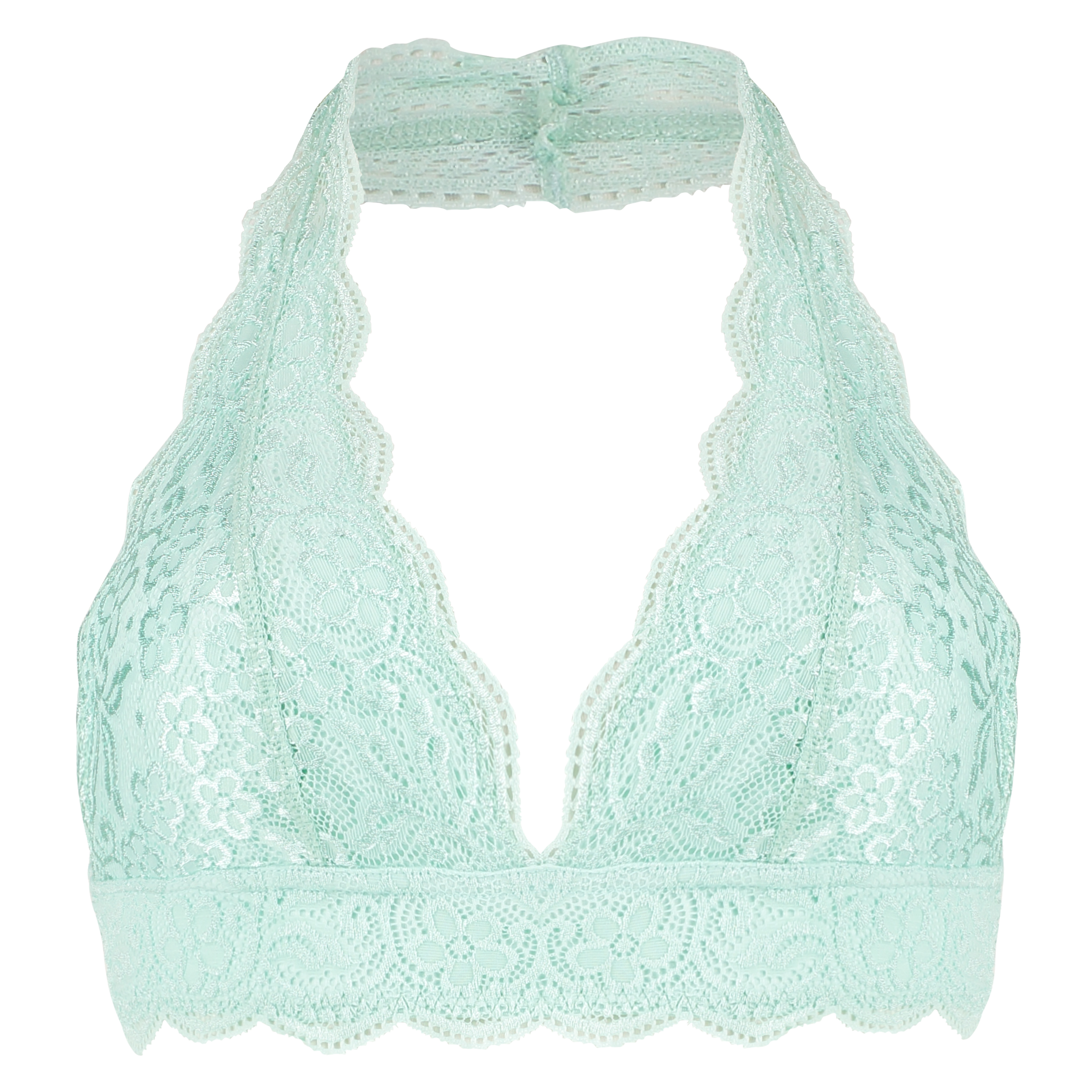 Brassière Halter Lace, Vert, main