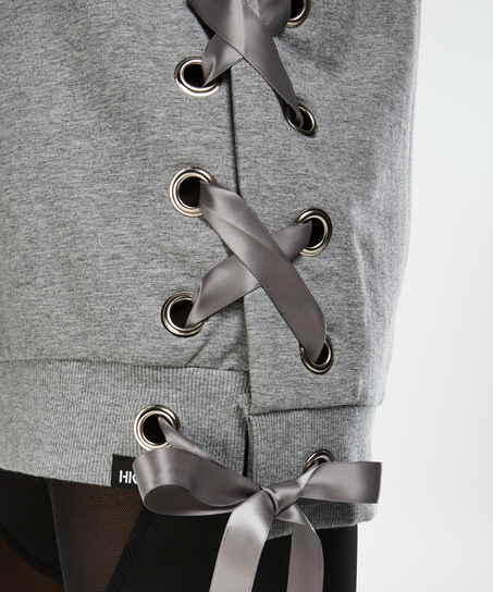 Sweat HKMX lacé, Gris
