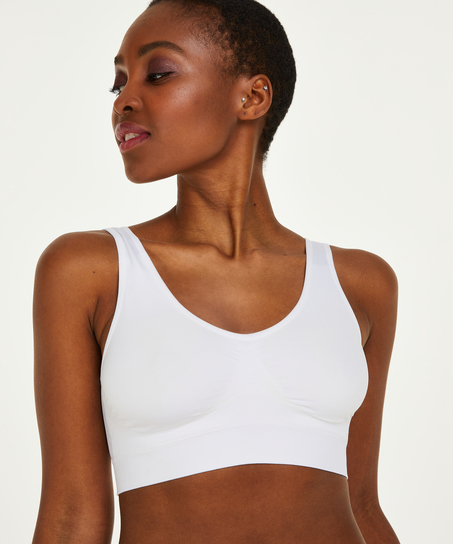 Top basic sans coutures, Blanc