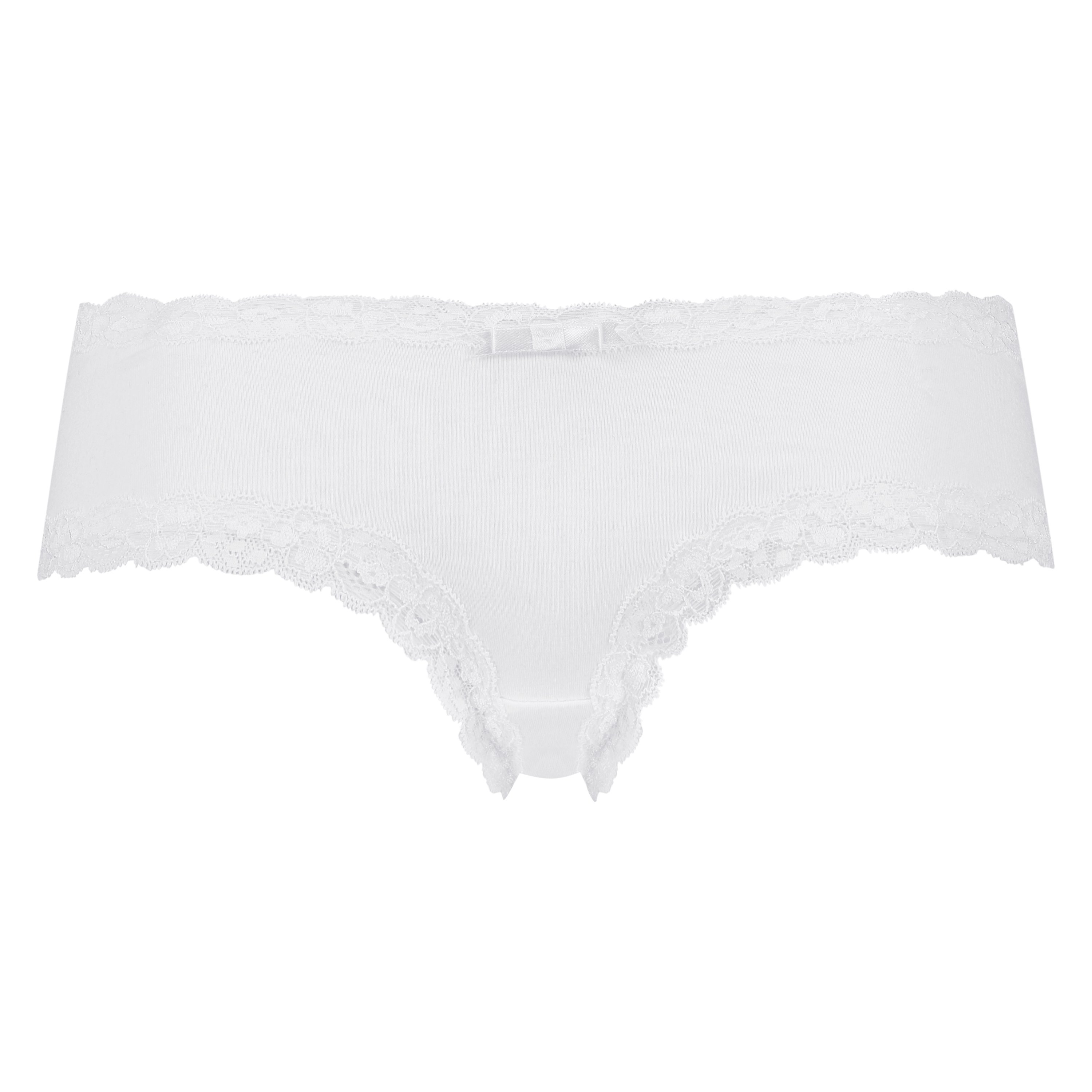 Slip brésilien V-shape, Blanc, main