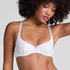 Soutien-gorge à armatures non-rembourré Pointelle, Blanc