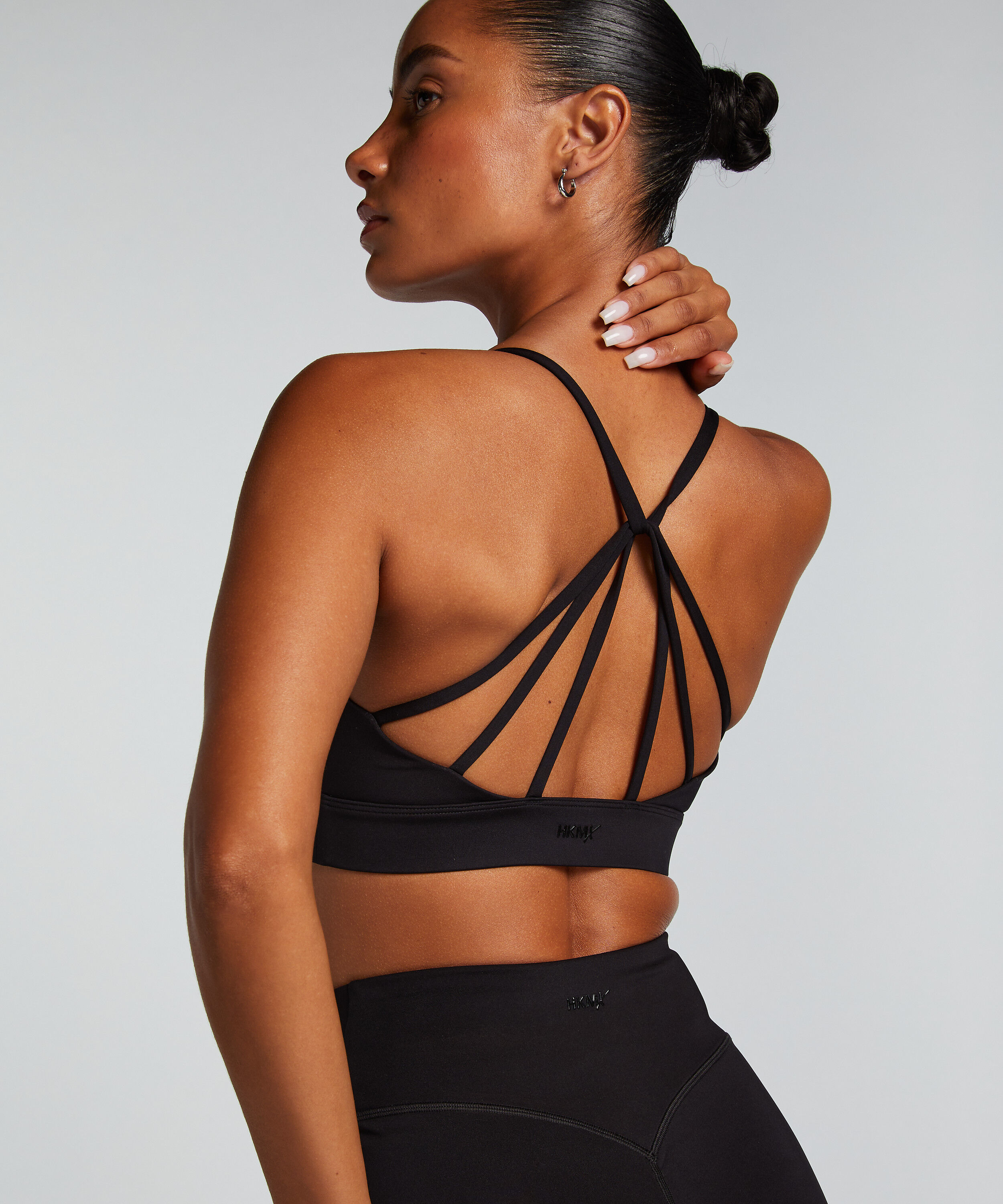 HKMX Brassière de sport de niveau 1, Noir