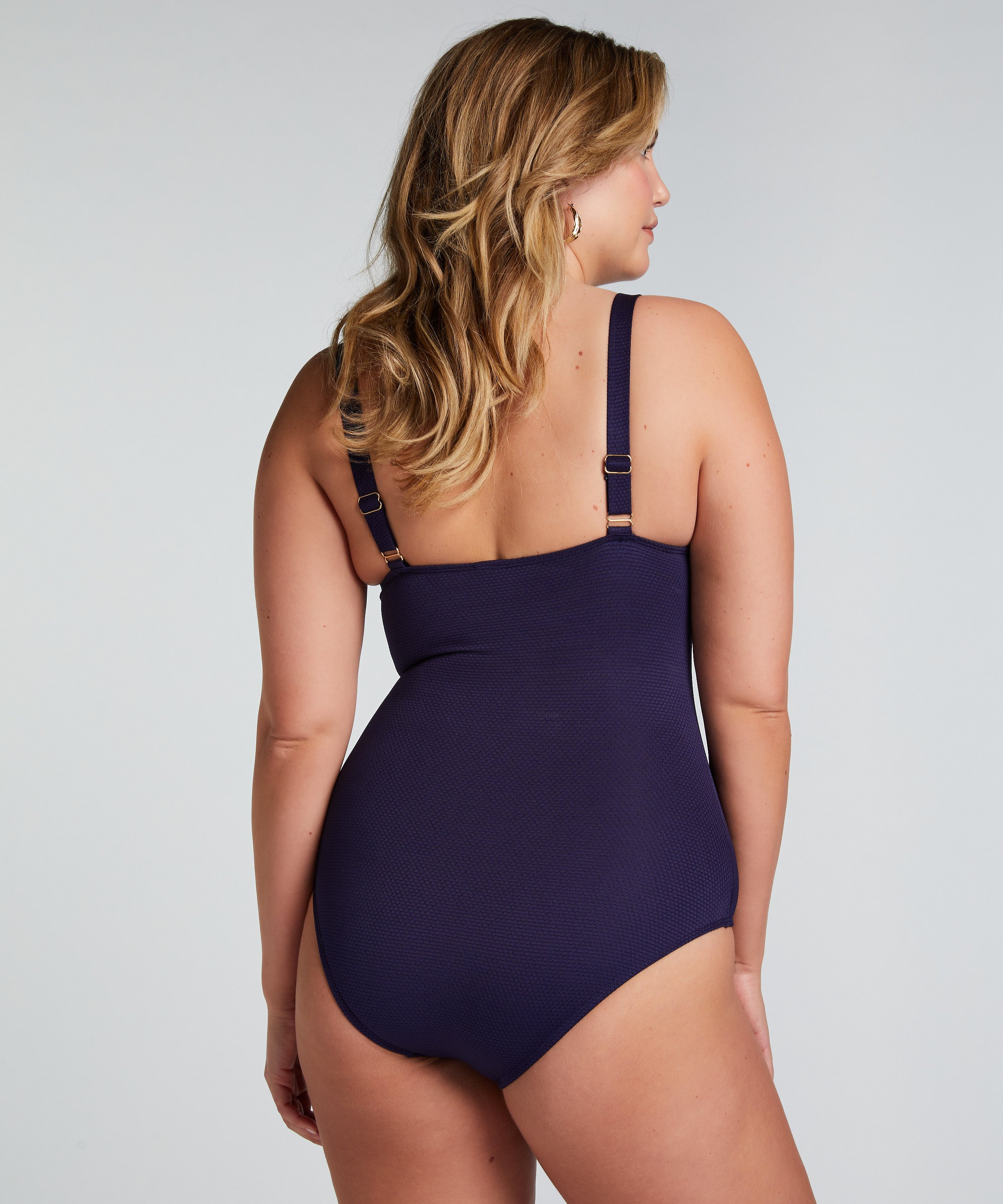 Maillot de bain Shaping Scallop, Bleu, main