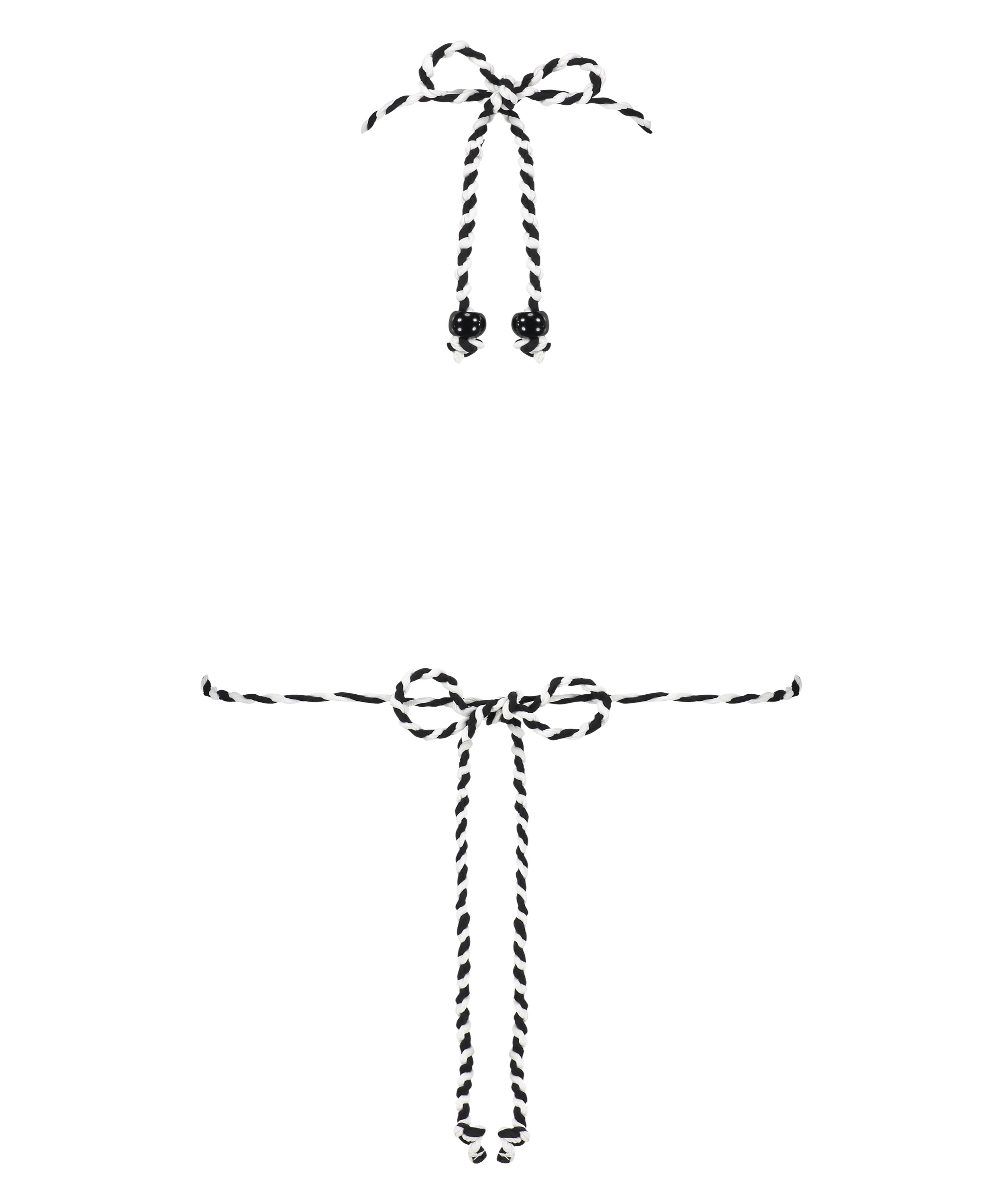 Haut de bikini triangle Doha Z&egrave;bre, Blanc, main