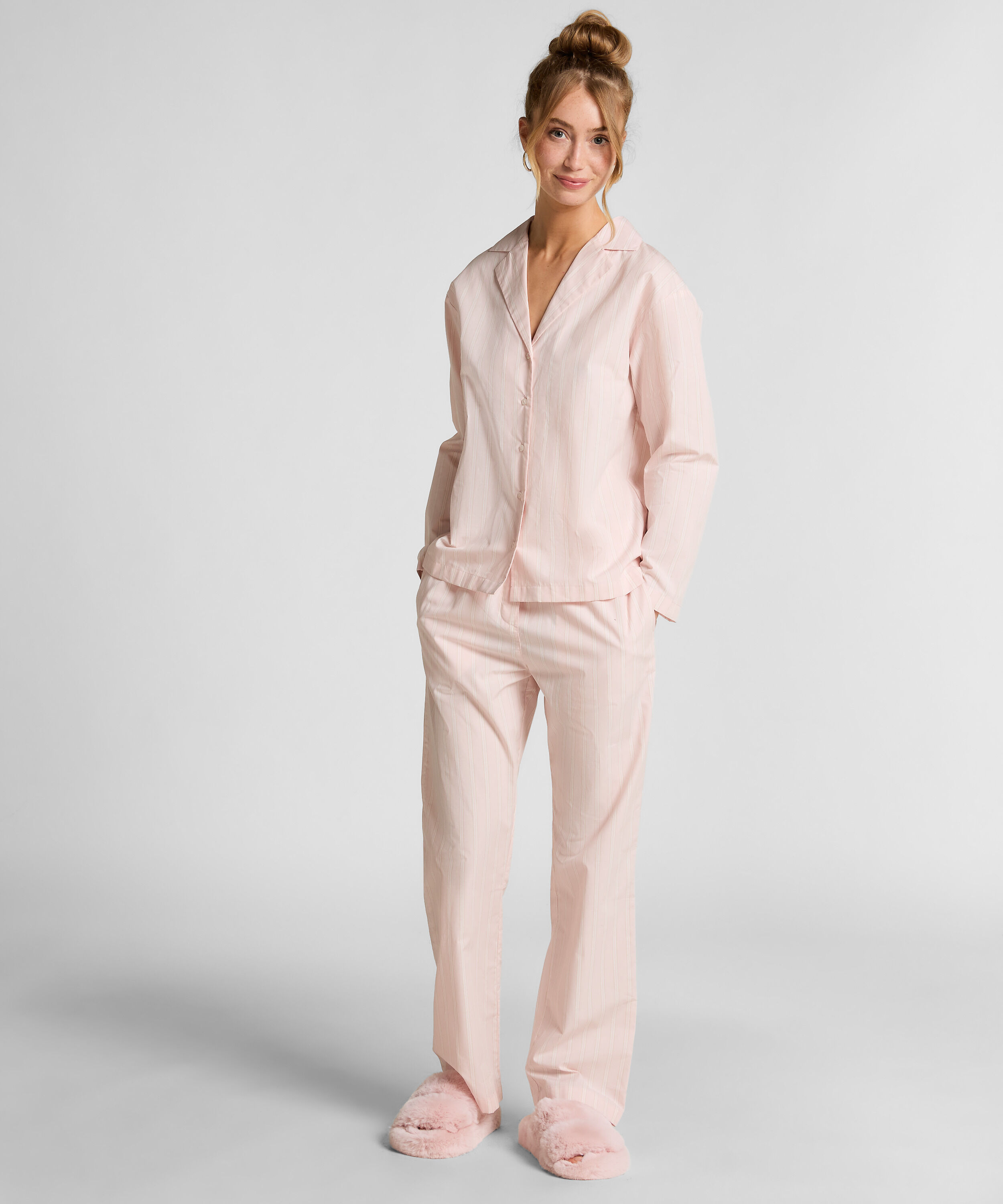 Pantalon de pyjama Coton Poplin, Rose