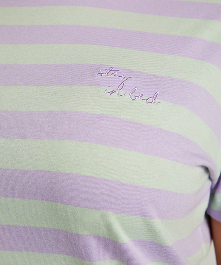 Chemise de nuit &agrave; col rond, Vert