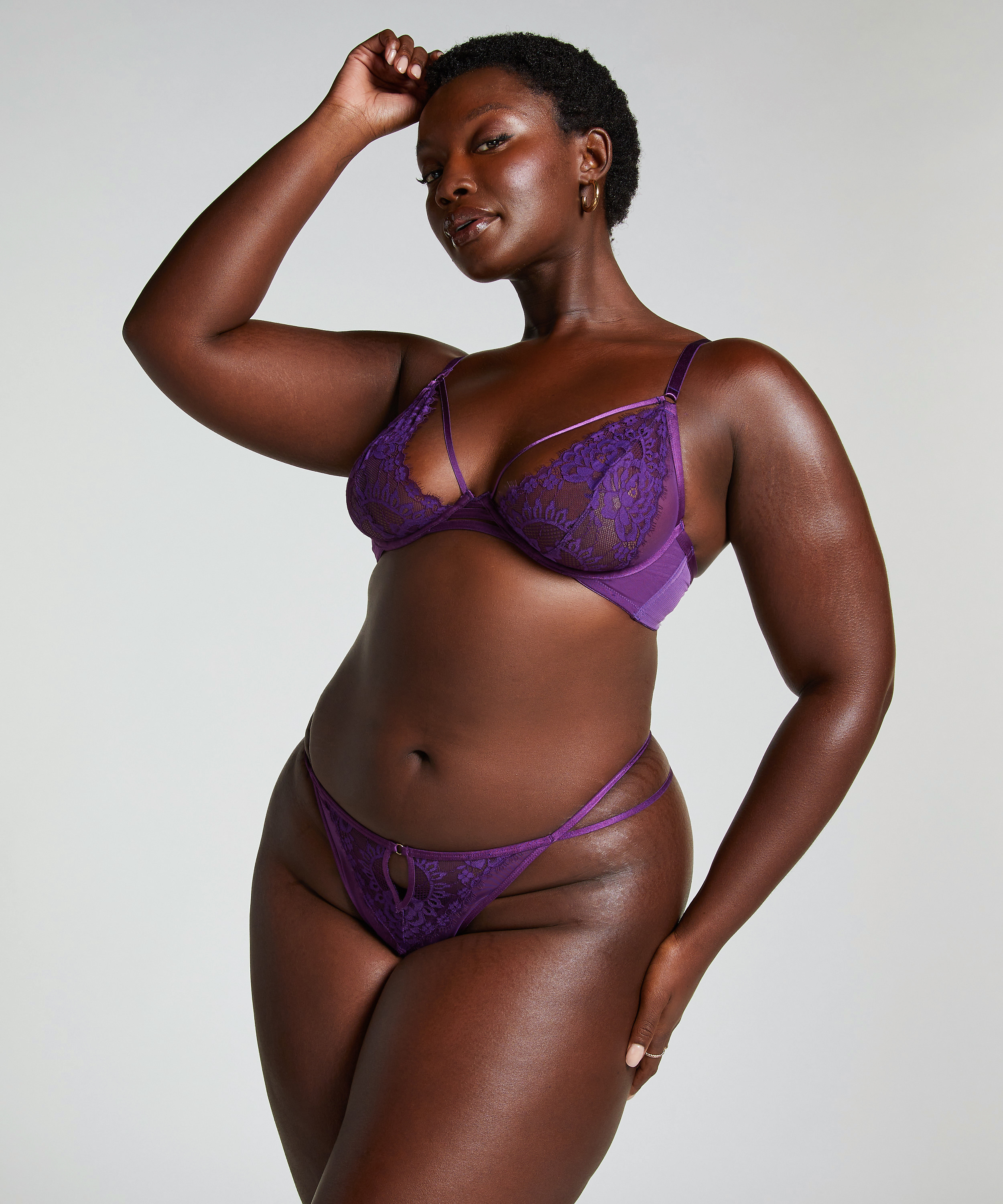 Soutien-gorge à armatures non-préformé Cinnamon, Violet, main
