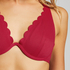 Haut de bikini à armatures non rembourré Scallop, Rose